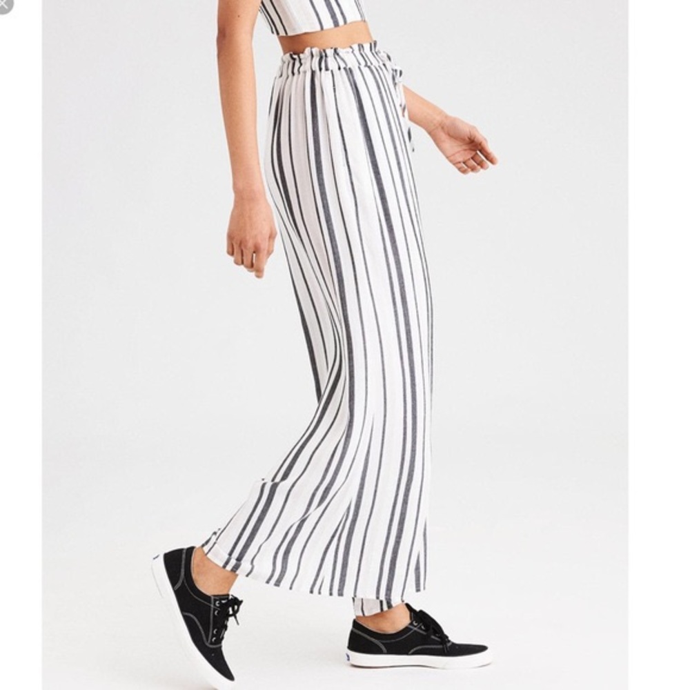 Striped Wide Leg Pants (part of matching set)